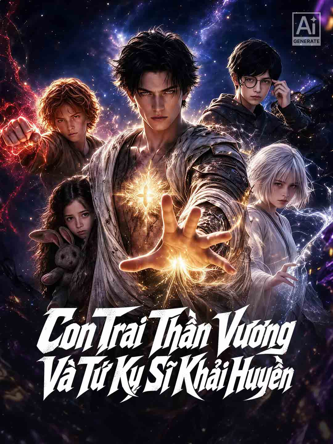 Poster phim ngắn Con Trai Thần Vương Và Tứ Kỵ Sĩ Khải Huyền